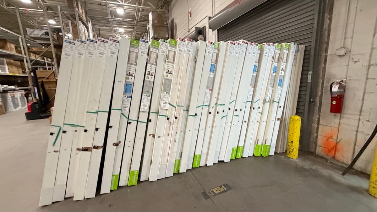 Freight staged for delivery